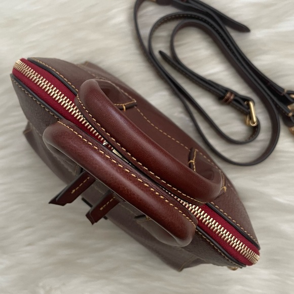 ✨HP🎉Dooney & Bourke Florentine Cameron Crossbody Satchel, Chestnut - Picture 5 of 16
